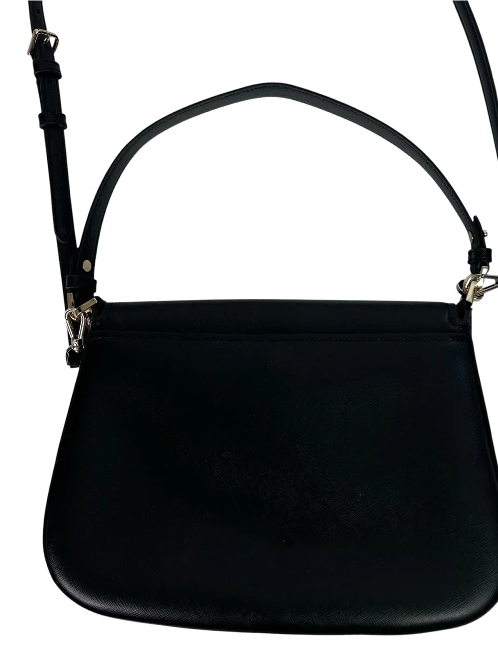 kate spade New York Shoulder Bag Crossbody Purse Black Saffiano Leather Gold